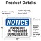 Signmission Inventory In Progress Do Not Enter OSHA Notice Sign, Vinyl Decal, 14in W x 10in L, 2PK OS-2PACK-NS-D-1014-L-15836 - alternate 6